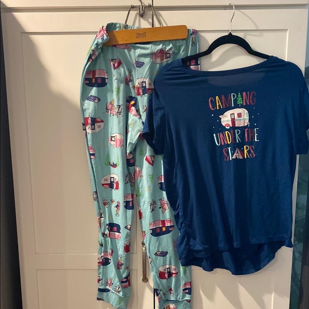 Lily Blue Pajama Set Cozy Sleepwear